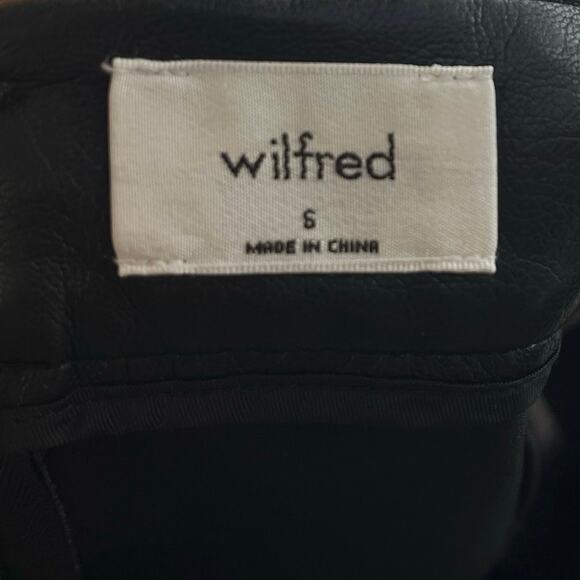 Wilfred Aritzia High-waisted Vegan Leather Patio Mini Skirt Black - Picture 8 of 10